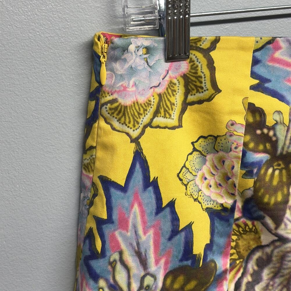 Cynthia Rowley Prima Floral Scalloped Bottom w/ Side Zip - Size 6 - Colorful - Picture 5 of 7